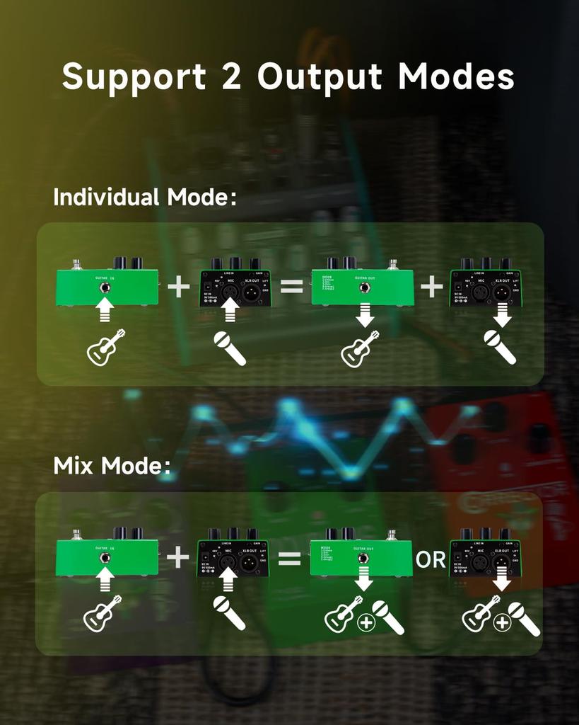 FLAMMA FV02 Vocal Effects Processor with Reverb and Chorus Effects, Multiple Vocal Modes, and 48V Phantom Power