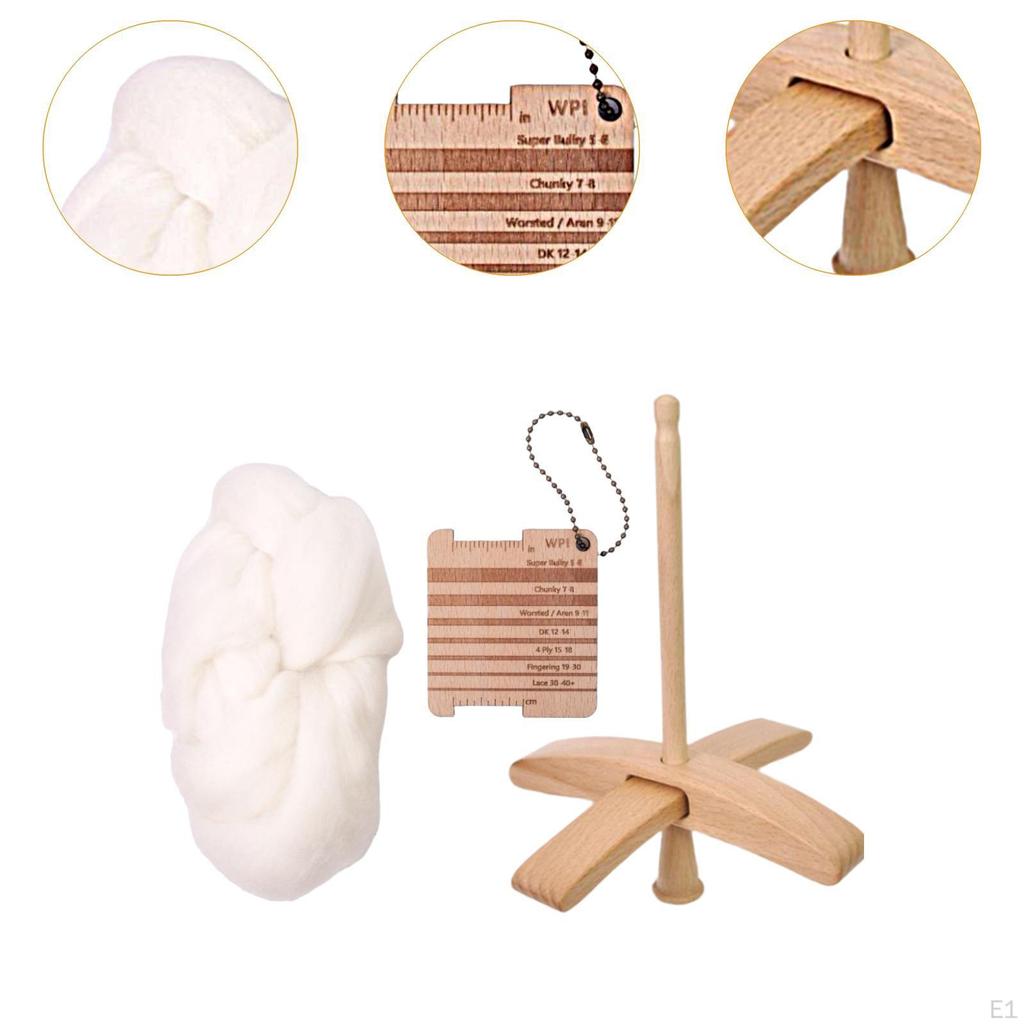 Турецкое веретено с пряжей в полосках, деревянный ручной инструмент, многофункциональный, съемный, для проектов «сделай сам» по вязанию крючком