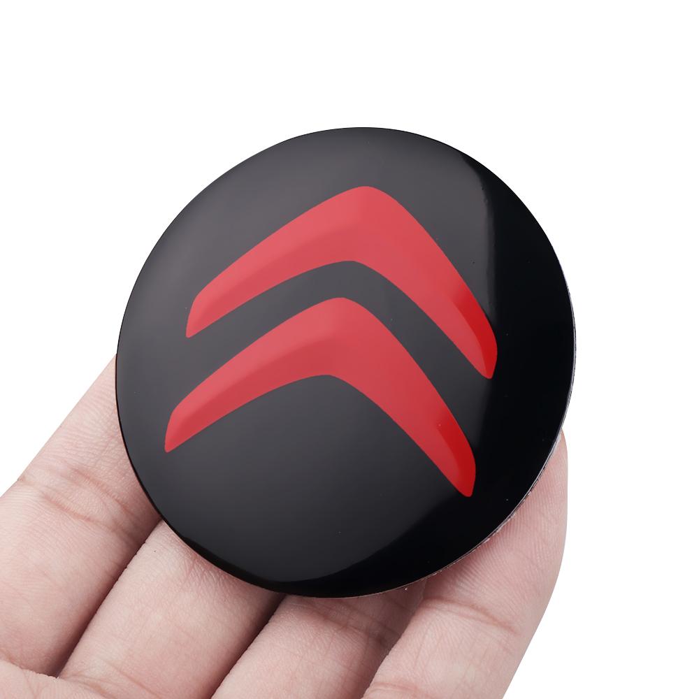 4pcs 60mm Car Emblem Wheel Hub Center Cap Badge Covers Sticker Decal Styling Accessories For Citroen C4 C5 C1 DS3 Picasso C2 C3