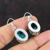 Медные синие бирюзовые серьги Изысканные ювелирные изделия ручной работы Серьги из стерлингового серебра 925 пробы Замечательные ювелирные изделия из драгоценных камней Винтажные серьги Подарок для друга
