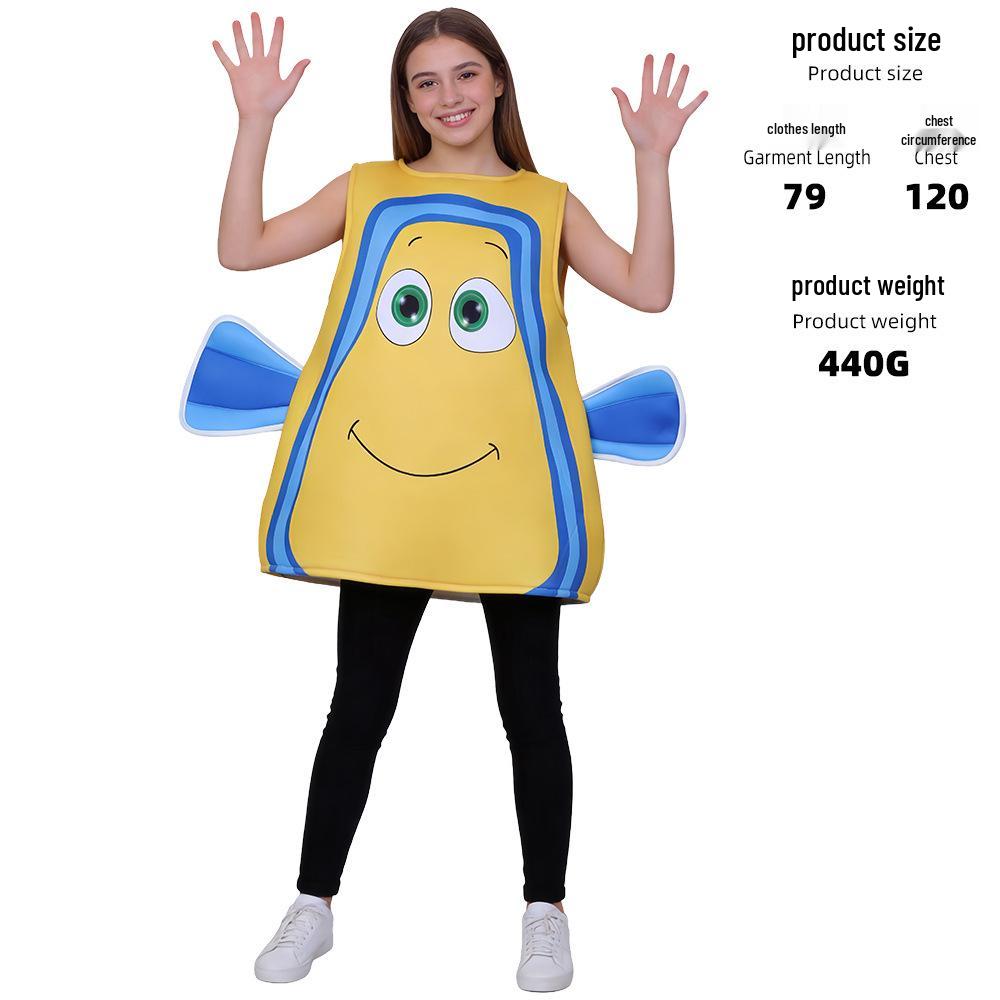 Kids' Clownfish Costume - Ocean Animal Cartoon Cosplay for Halloween