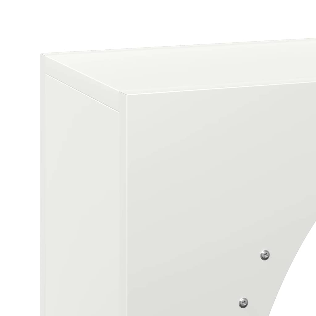 Firewood Rack White 50 x 23 x 100 cm Cold Rolled Steel