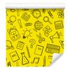 School Supplies Yellow Wallpaper for Living Room and Bedroom 50x1000