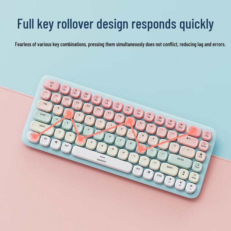 UGREEN Fun+ 84-Key Dual-Mode Low-Profile Mechanical Keyboard