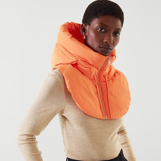 Winter Ultralight Down Hooded Hats For Women Men Warm Ring Scarf Balaclava Hat Neck Zippper Drawstring Coat Scarf Short Tank Top