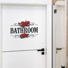 Розы, Ванная комната Английский слоган, Наклейки на дверь, Наклейки на стену для украшения дома