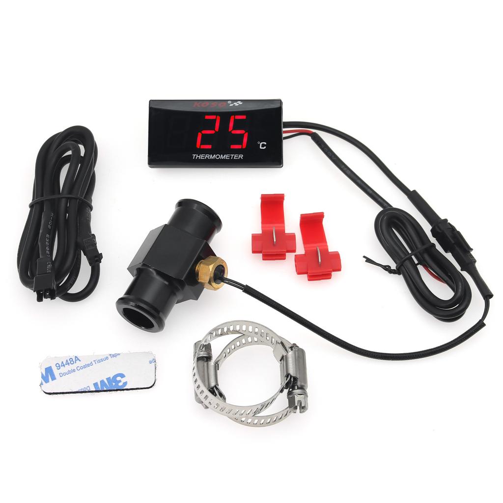 Mini Meter Thermometer Motorcycle KOSO Water Temperature Gauge for XMAX300 CB400 MT 07 09 + Koso Temperature Sensor