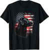 Black Lab Patriotic American Flag Black Labrador Lovers Tee Gift Unisex T-Shirt