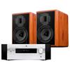 Пассивные полочные колонки HiVi M1MKII с усилителем AD86D (Китайская версия)