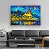 Abstract City Landscape Oil Painting Eiffel Tower Wall Art Canvas Prints Pop Paintings Decorative Pictures for Living Room Decor No Frame