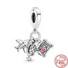 925 Silver Animal Character Love Series Clip Beads Pendant Fit Original  Charm Accessories Bracelet for Women DIY Jewelry