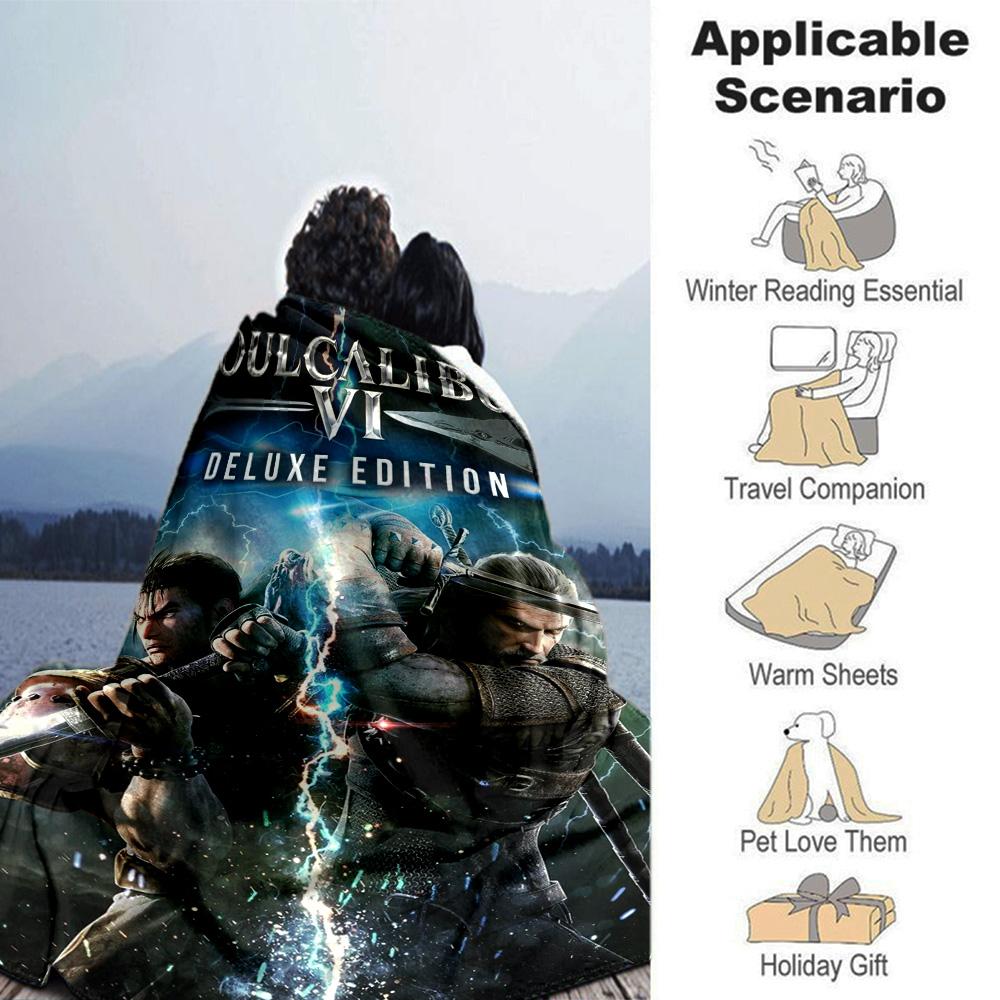 Soul Calibur Print Flannel Blanket High Quality Warm Comfortable Cover for All Seasons Perfect for Gifts Home Decor
