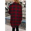 YYFS Женская мода, повседневные клетчатые принты, осенне-зимние куртки и пальто-поло с длинными рукавами и воротником