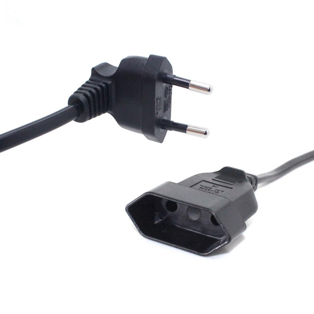 0.3m/0.6m/1.8m/3m Europea Angled Cord 90 Degree Socket Power Extension Cable To Female Male Plug