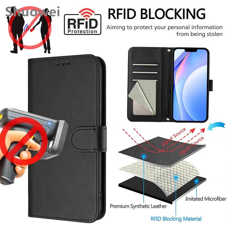 For Infinix Hot 12 20 30 30i Play Nfc 50 50i 60 Pro Plus 4G 5G Flip Leather wallet Case Protection Card Holder Cover