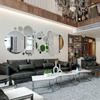26PCs 3D Acrylic Mirror Wall Stickers, Round Mirror, DIY Bedroom, Bathroom and TV Backroom Stickers Wall Decoration