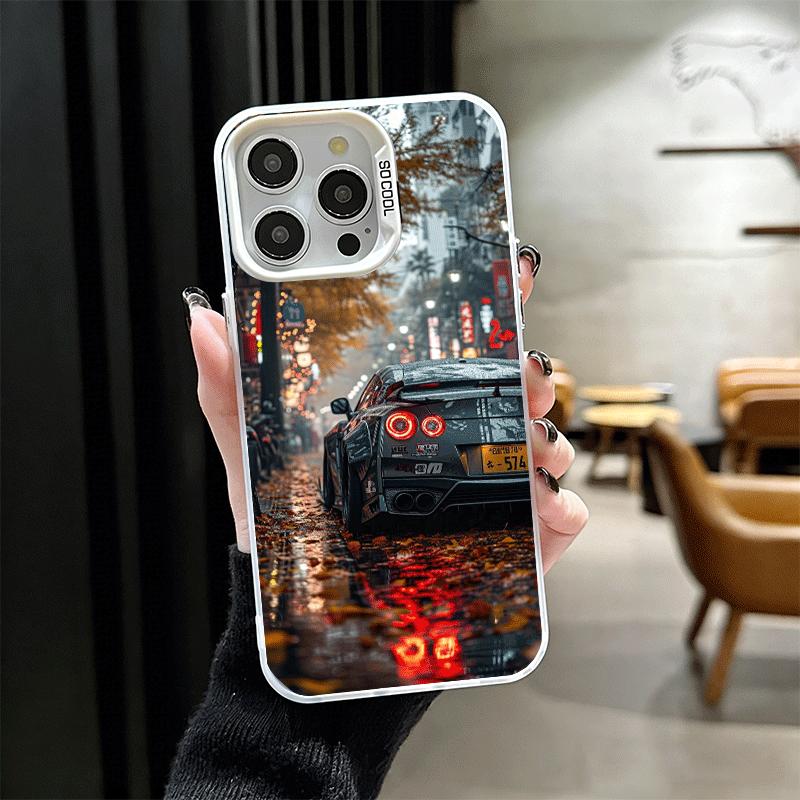 JDM Sports Car G-GTR Soft Phone Case for iPhone 15 16 17 Pro Max 17Air 16E 14 Plus 13 12 Mini Shockproof Cover Back Shell