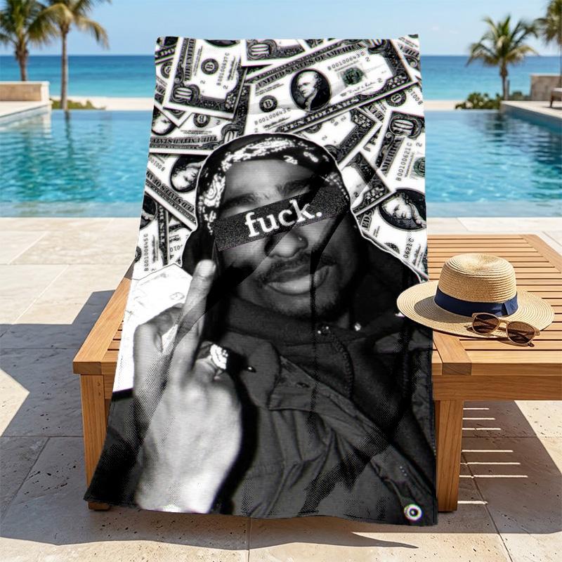 Money Power Stylish Digital Printing Beach Towel Quick Drying Absorbent Blanket For Beach Pool Gym Travel Christmas Gift C9211160