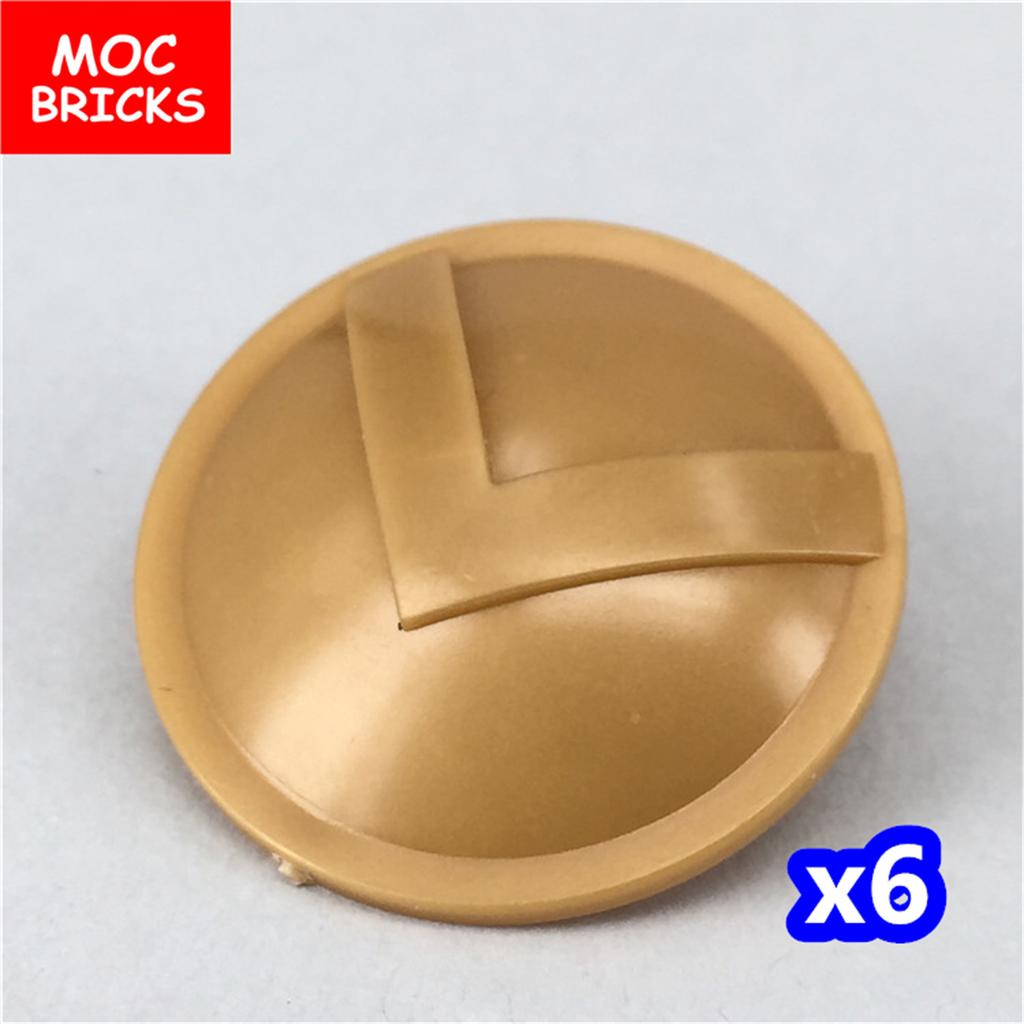 MOC Кубики Средневековые Рыцари Рим Оружие Золотой Меч Щит Копье Алебарда Шлем Фигурка Образовательный Строительный Блок Подарки