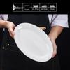 Большая овальная керамическая тарелка для рыбы Hui You Da (14/16/18 дюймов) - Утолщенная чисто-белая тарелка для отелей и ресторанов