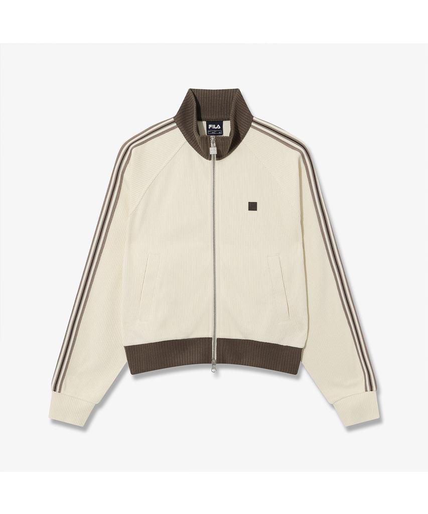 Fila 1911 Women'S Knit Track Zip-Up Cream