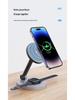 Регулируемая складная магнитная беспроводная зарядка 3-в-1 для iPhone, Apple Watch и наушников.