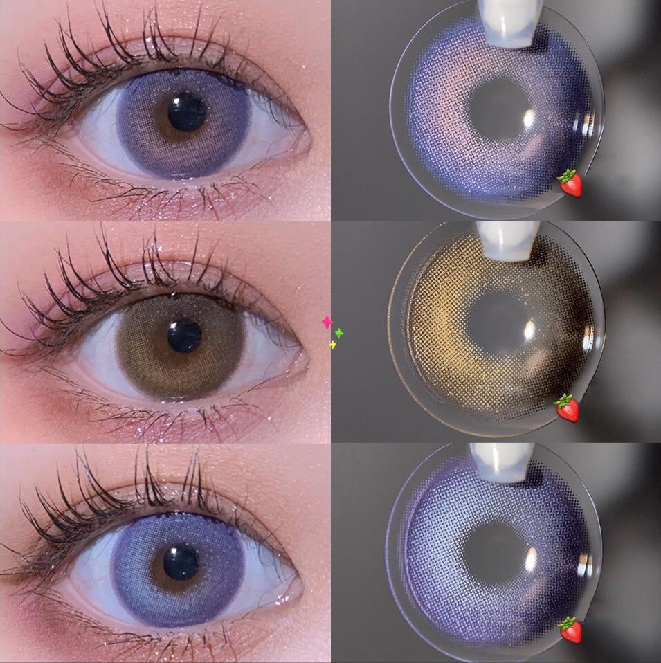 Easysmall вишнево-фиолетовые мягкие контактные линзы для глаз, высокое качество, натуральные цвета, маленькая красота, близорукость для зрачков, рецепт