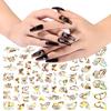 Hot Nail Decals Gold Silver DIY Nail Stickers 3D Butterfly Adhesive Holographic