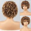 Afro Women Short Ombre Blonde Kinky Curly Wig Synthetic Fiber Natural Curly African Women Fashion Short Wig