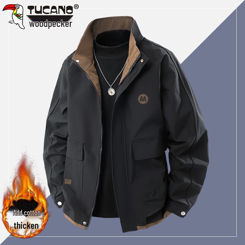 TUCANO Men's Autumn/Winter Retro Workwear Stand Collar Jacket