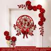 Chinese Wedding Door Hanging Red Flower Garland Chinese Wedding Decorations  Bridal Room Decor