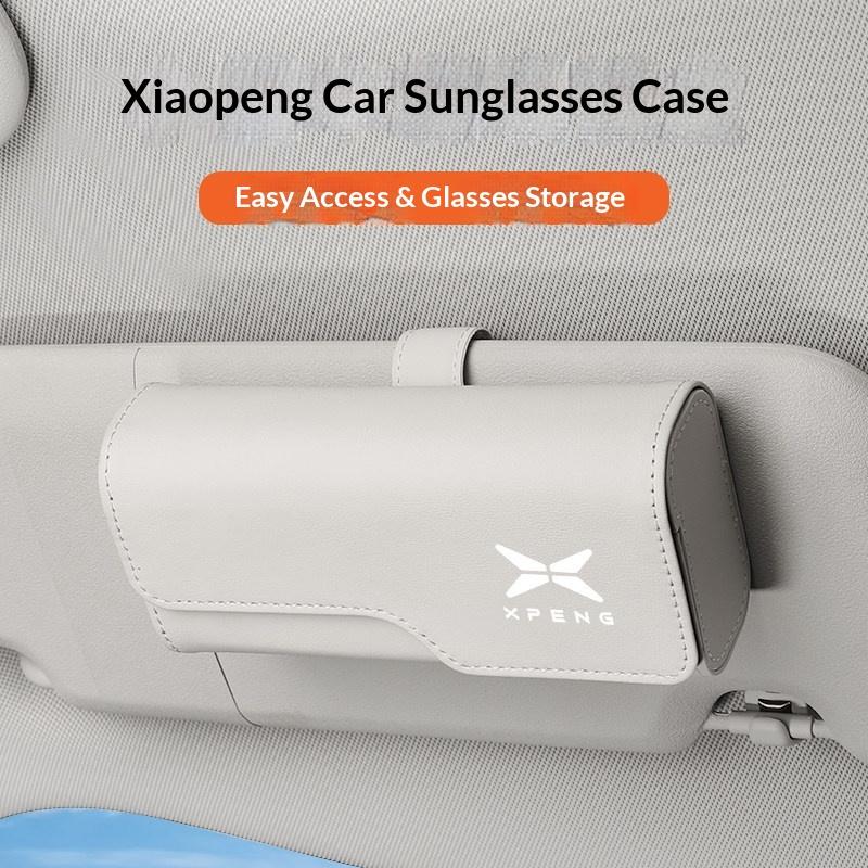 Для XPENG G6 G9 P7+ X9 Xiaopeng Автомобильный солнцезащитный козырек Клипса для солнцезащитных очков Многофункциональное крепление в салон автомобиля Автоматический ящик для хранения очков