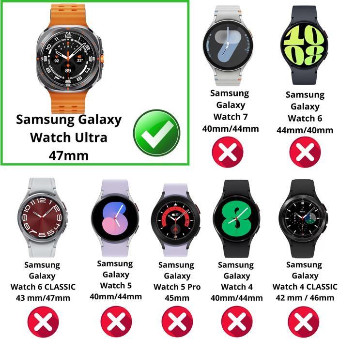 Чехол совместимый с Samsung Galaxy Watch Ultra 47mm - Жесткая защита прозрачный чехол экран закаленное стекло Phonillico®