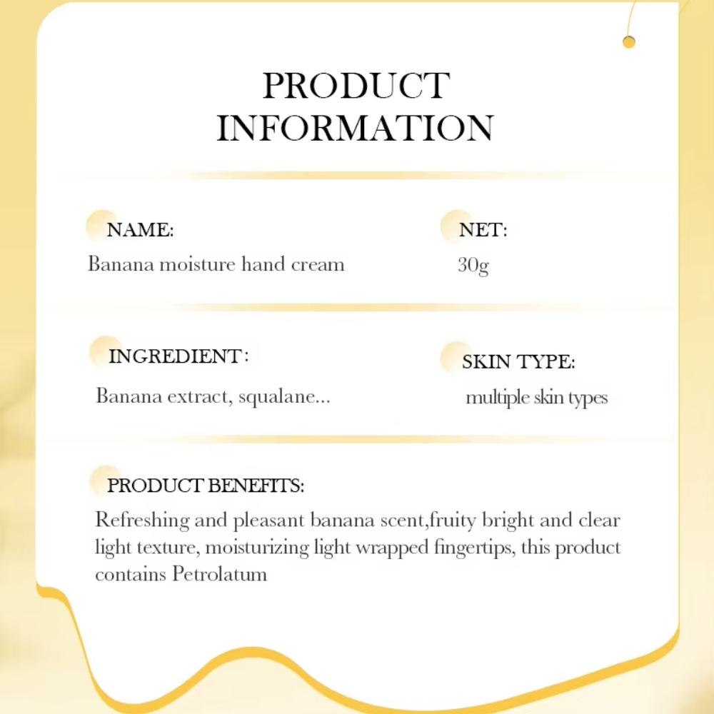 3/5 шт. Банановый крем для рук Против сухости и трещин Увлажняющий Осветляющий Восстанавливающий Крем для рук Уход за кожей рук