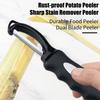 Поворотная овощечистка с лезвиями из нержавеющей стали для удаления пятен. Фрукточистка с эргономичной ручкой. Легкоочищаемая кухонная овощечистка для яблок.