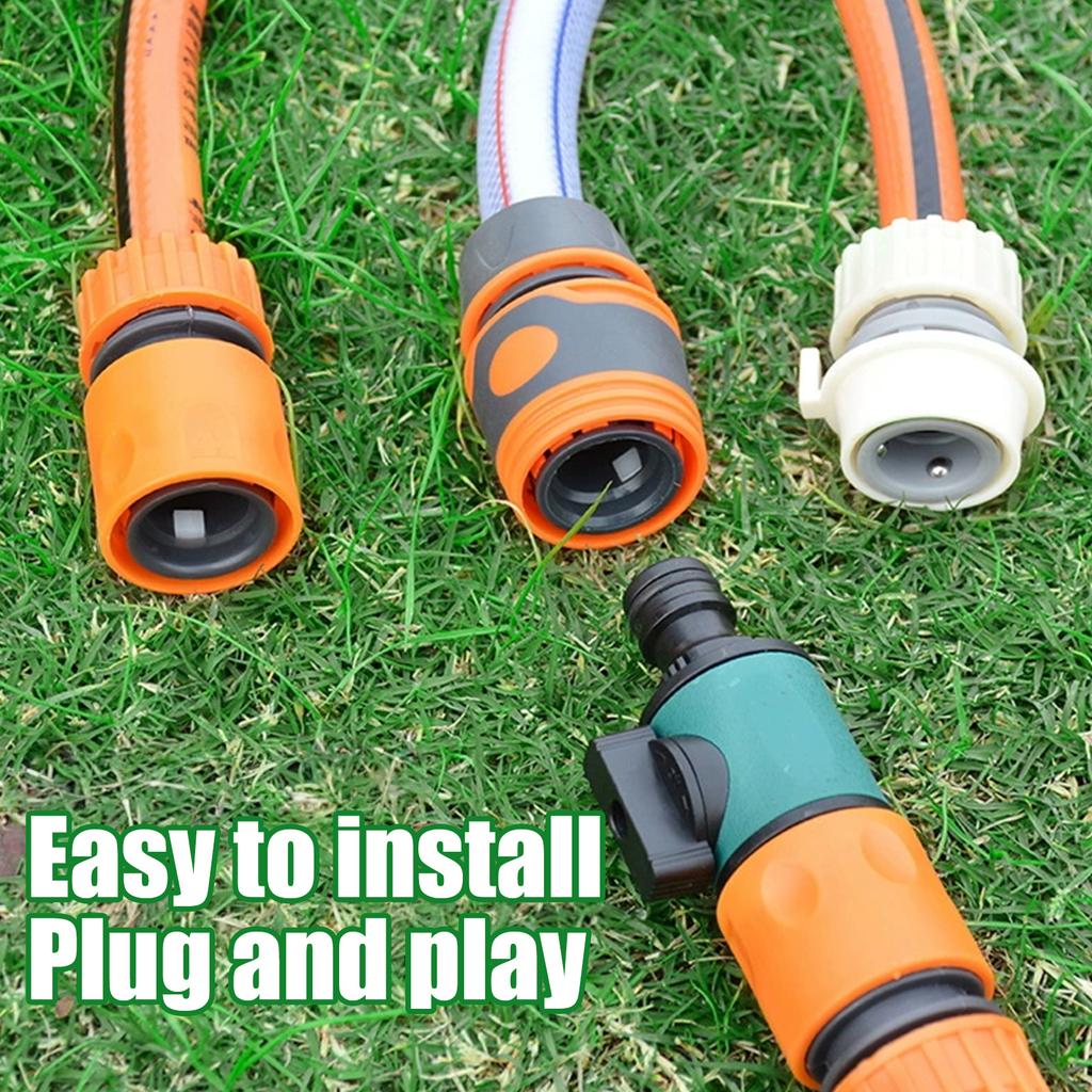 Quick Connect Coupling Shut Off Valve ABS Flow Control Connector For Garden Hose Irrigation System Water Pipe