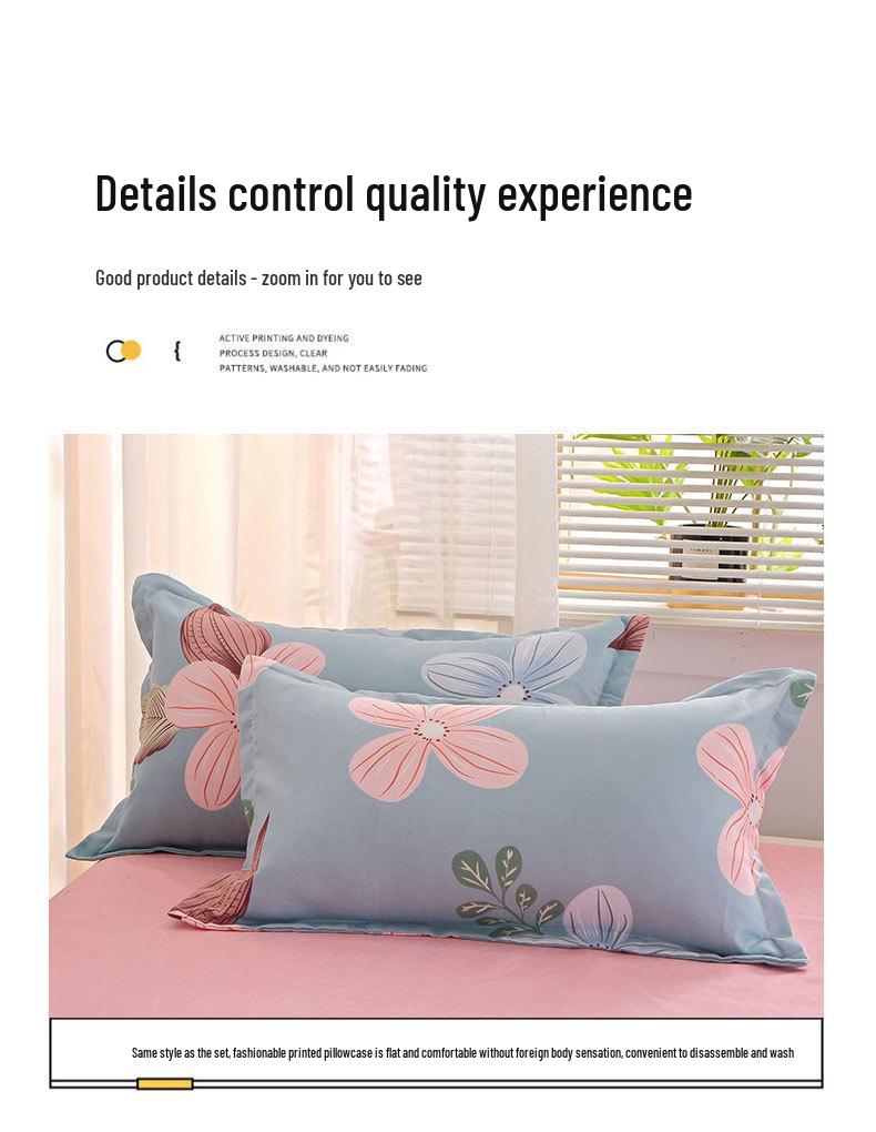 Постельный комплект из полосатого матового хлопка для осени/зимы – Утолщенный пододеяльник и простыня