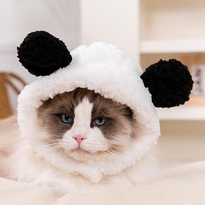 Милая головная убор-костюм кошки, головной убор кошки, день рождения собаки, вязаная лягушка, кролик, лев, медведь, аксессуары для питомцев