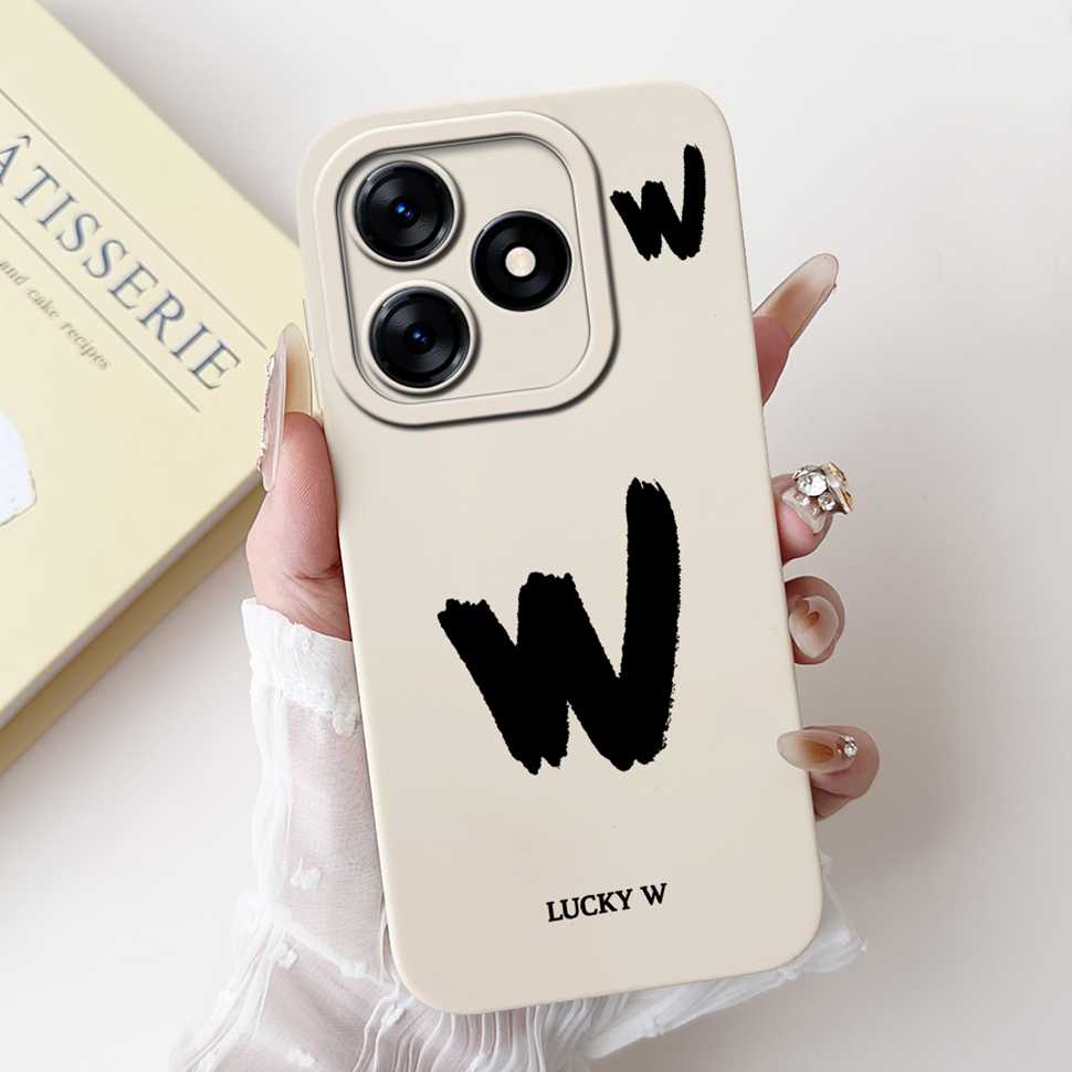 For Realme Note 50 Case RMX3834 Cute A-Z Letters Cover Soft Silicone Casing For Realme Note 50 Note50 Fundas Capa