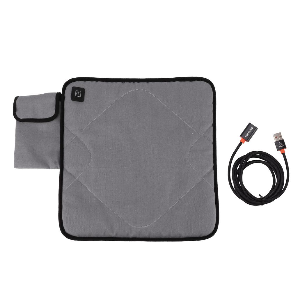 Portable Heated Seat Cushion USB Heated Seat Cushion Adjustable Temperature Heated Chair Cushion
