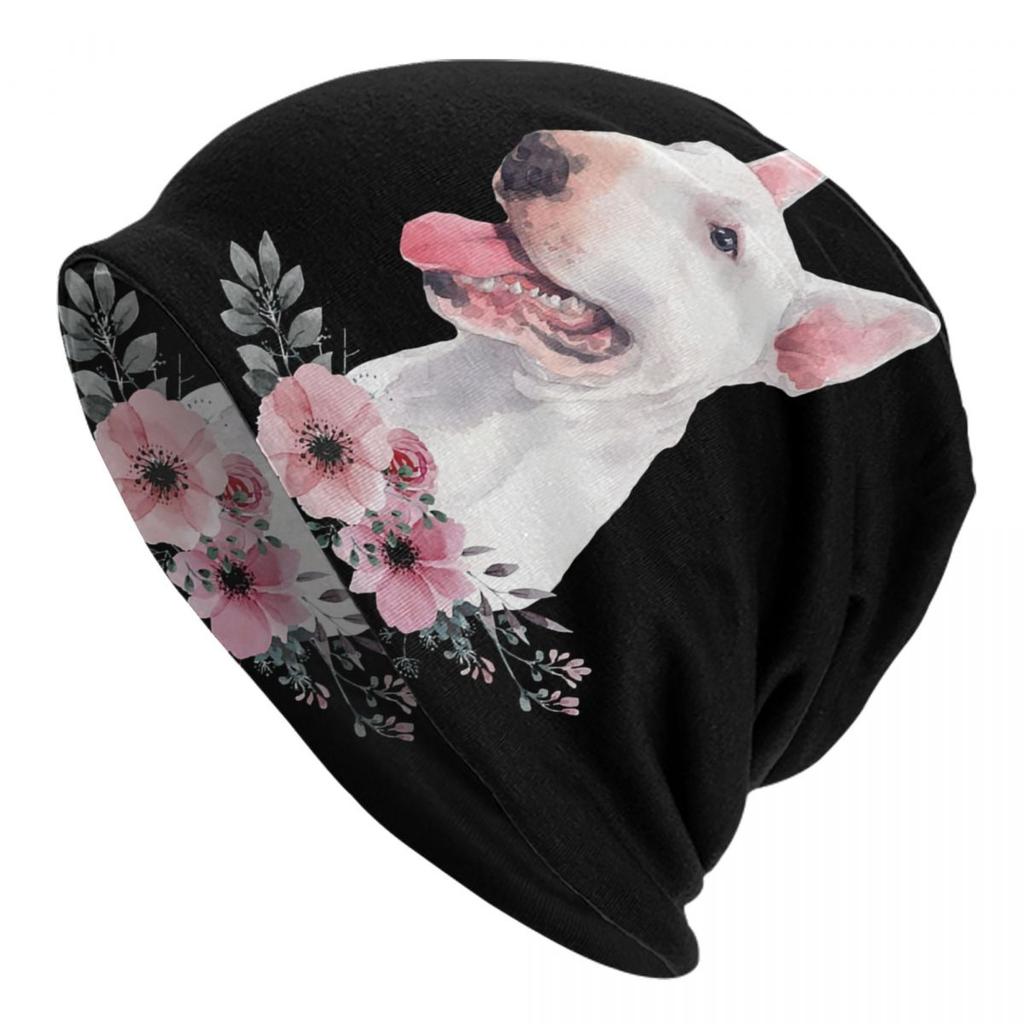 Английские шапки с черепами для бультерьера, уличная зимняя теплая женская вязаная шапка унисекс, шапка с капюшоном для животных, домашних питомцев, щенков