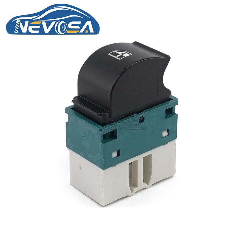 NEVOSA 735417033 For Fiat Idea Doblo 2001 2015 Lancia M Power Window Switch Single Button 5Pin 27806955 Green Base 735417034A