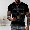New Summer Men's Fashion T-shirt Personality Skull Printed Men's T-shirt Top