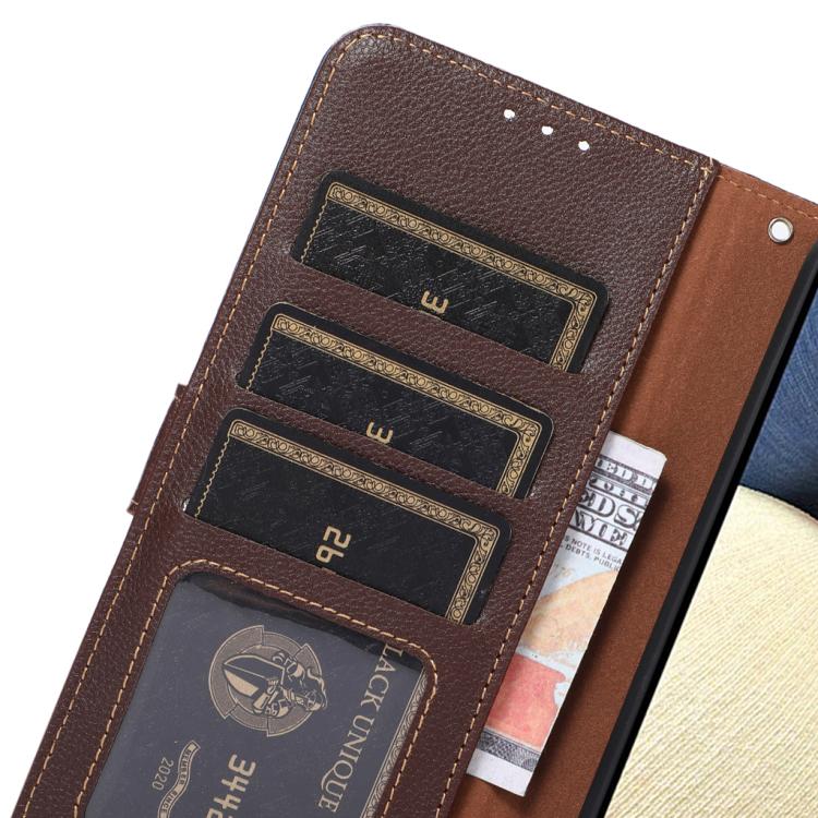 For Samsung Galaxy S26 Ultra 5G KHAZNEH Litchi Texture Leather RFID Phone Case