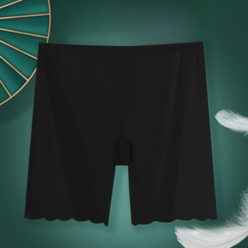 Большие размеры женские новые тонкие защитные брюки Ice Silk Base нескользящие боксеры-трусы