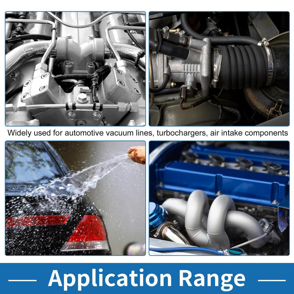 A ABSOPRO Silicone Vacuum Tube Hose for High Temperature 3.3ft 3/8" 10mm Inner Diameter