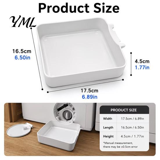 Large Capacity Water Tray Front-Load Washing Machine Drain Pan, Universal Drainage Tray, Floor Protection Washer Collector for Basements, Apartments,