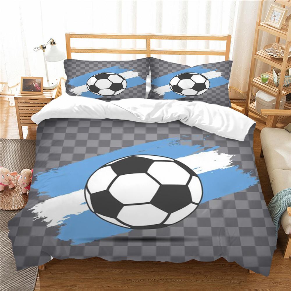 Футбольный пододеяльник, комплект королевского размера, постельное белье с футбольным принтом, домашние покрывала для мужчин и мальчиков, спортивные пододеяльники, комплект постельного белья