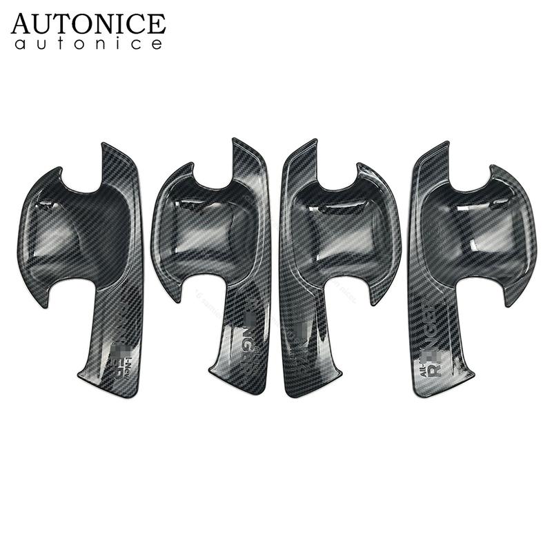 Декоративная накладка-чашка наружной дверной ручки цвета карбонового волокна, подходит для Ford Ranger Wildtrak Raptor 2012-