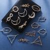 Hair Ornaments Moon Circle Hairgrip Metal Hairpins Woman Hair Accessories Triangle Hair Clip